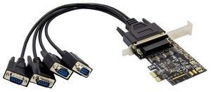 X-MEDIA XM-PEX-4S | 4-Port DB9 RS232 Serial PCI Express PCIe Card Breakout Cable