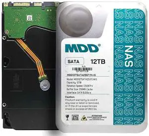 MDD 12TB 7200RPM 256MB Cache SATA 6.0Gb/s 3.5" NAS Hard Drive - 3 Year Warranty