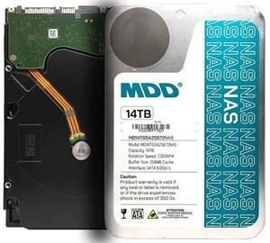 MDD 14TB 7200RPM 256MB Cache SATA 6.0Gb/s 3.5in NAS Hard Drive - 3 Year Warranty