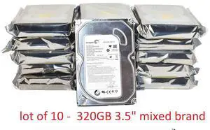 (Lot of 10) Name Brand 320GB SATA 3.5" Desktop Hard Drives Tested 320GB