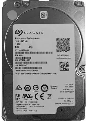 (NOT FOR HOME PC!) Seagate 1.2TB 10K RPM 4Kn SAS 12G 2.5" Enterprise Performance HDD (ST1200MM0008)