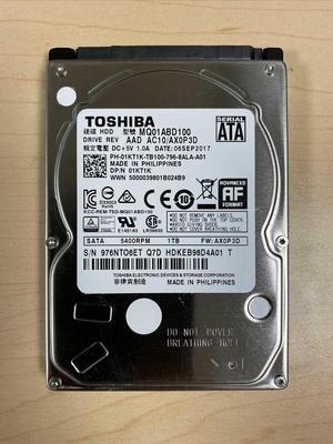 Toshiba MQ01ABD100 1TB 5400RPM 2.5" SATA 3Gb/s Hard Drive for PS4, PS3, Laptop