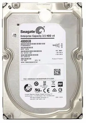 (NOT FOR HOME PC!) ST4000NM0034 SEAGATE 4TB 7.2K 12G LFF 3.5" 128MB SAS 512E ENTERPRISE HARD DRIVE