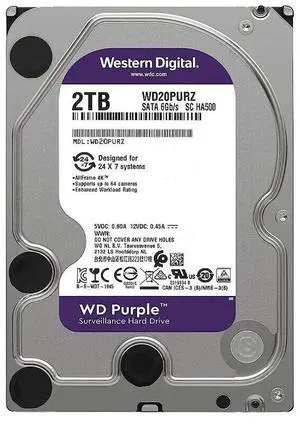 Western Digital WD20PURZ 2TB 3.5 SATA Surveillance Hard Disk Drive WD purple