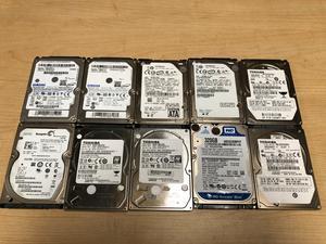Lot of 10 Mix Seagate WD Toshiba Samsung 320GB 2.5" SATA Laptop Hard Drive 9mm