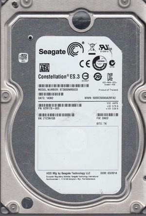 ST3000NM0033 Seagate Constellation 3TB ES.3 7.2K 3.5" 128M 6Gbps SATA Hard Drive