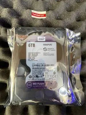 Western Digital WD60PURZ 6TB Hard Drive SATA 6Gb/s 64MB Cache 3.5 Inch