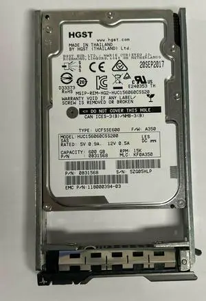 (NOT FOR HOME PC!) 600GB 15K SAS 2.5" 6Gbs HARD DRIVE FITS DELL SERVER R610 R620 R630 R720 R730