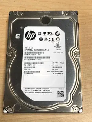(NOT FOR HOME PC!) HPE 2TB SMKR2000S5xeN7.2 ST2000NM0034 779248-001 1HT274-087 7.2K SAS 12Gbps 3.5"