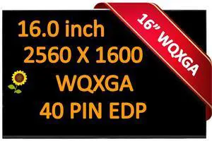 B160QAN03.H Led Lcd Screen 16" 2.5K 2560x1600 120Hz 40 Pin