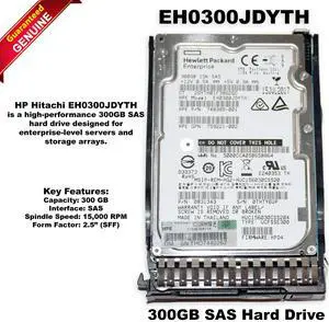 (NOT FOR HOME PC!) HP ProLiant G8 G9 EH0300JDYTH 300GB SAS 12Gb/s 15K 2.5" HDD with Tray 748385-001