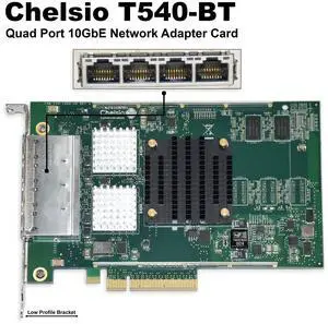 Dell Chelsio Quad Port 10GbE T540-BT T5 RJ-45 Low Profile Network Adapter 5MHDP