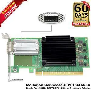Dell Mellanox ConnectX-5 CX555A 1-Port 100GbE EDR IB QSFP Network Adapter 6FKDT