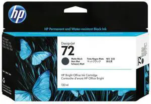 HP 72 130-ml Matte Black DesignJet Ink Cartridge, C9403A
