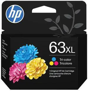 HP 63XL High Yield Tri-color Original Ink Cartridge, ~300 pages, F6U63AN#140