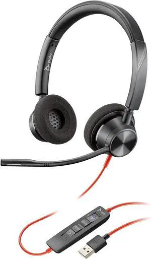 Plantronics Blackwire 3320 Wired Headset Dual-Ear (Stereo) with Boom Mic PC/Mac