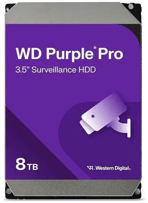 WD Purple Pro 8TB Hard Drive 3.5" SATA 6GBs 256MB HDD WD8002PURP