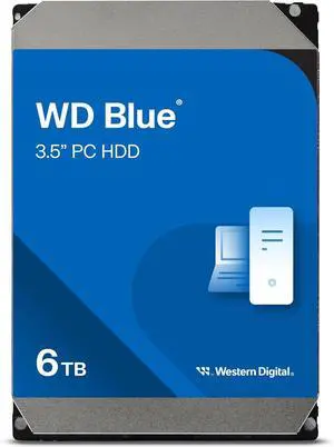 WD Blue 6TB Desktop Hard Disk Drive HDD SATA 256MB Cache 3.5 Inch WD60EZAX