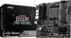 MSI ProSeries Motherboard (AMD AM4 DDR4 PCIe 4.0 MicroATX) B550M PRO-VDH WiFi