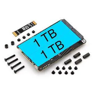 NVMe Base Duo M.2 HAT PCIe Extension w/ (2-Pack) of 1 TB M.2 2280 Internal SSD