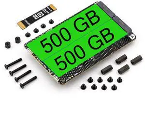 NVMe Base Duo M.2 HAT PCIe Extension w/ (2-Pack) of 500 GB M.2 2280 Internal SSD