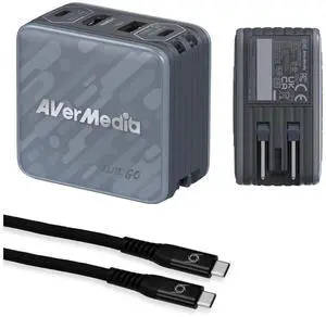 AverMedia Elite Go for Streaming Portable Charger (BLACK) GC313ProBLACK