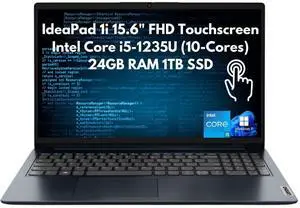 Lenovo IdeaPad 1i 15.6" FHD Touch Core i5-1235U 24GB 1TB SSD Cam Windows 11