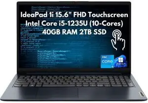 Lenovo IdeaPad 1i 15.6" FHD Touch Core i5-1235U 40GB 2TB SSD Cam Windows 11