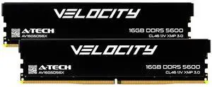 A-Tech Velocity 32GB 2x16GB DDR5 5600 PC5-44800 XMP Desktop PC Gaming Memory RAM