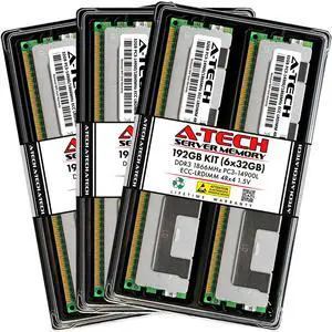 (NOT FOR HOME PC!) A-Tech 192GB 6x 32GB 4Rx4 PC3-14900 DDR3 1866 MHz ECC LRDIMM Server Memory RAM