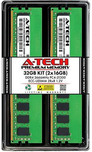 (NOT FOR HOME PC!) 32GB 2x 16GB PC4-2666 ECC UDIMM Dell PowerEdge R240 T140 Memory RAM