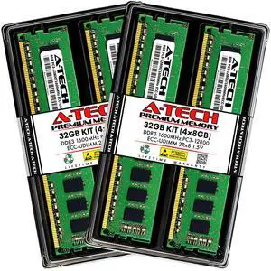 (NOT FOR HOME PC!) 32GB 4x 8GB PC3-12800E ECC UDIMM ASUS P8B-E/4L P8B-M P9X79 WS/SYS Memory RAM