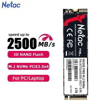 Netac 512GB M.2 2280 Internal SSD PCIe Gen3x4 NVMe Solid State Drive 2500MB/s