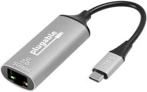 Plugable 5Gbps USB-C Ethernet Adapter - 5000Mbps Wired Network for Windows,