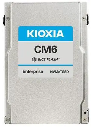 Kioxia KCM6XVUL6T40 CM6-V 6.4TB NVMe PCIe4x4 2.5" 15mm SIE