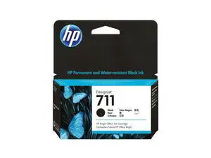 HP 711 38-ml Black DesignJet Ink Cartridge, CZ129A HP 711 38-ml Black DesignJet Ink Cartridge, CZ129A