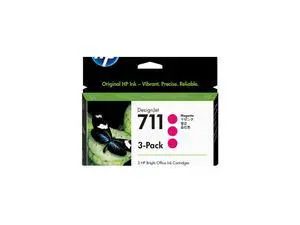 HP 711 3-pack 29-ml Magenta DesignJet Ink Cartridges, CZ135A HP 711 3-pack 29-ml Magenta DesignJet Ink Cartridges, CZ135A