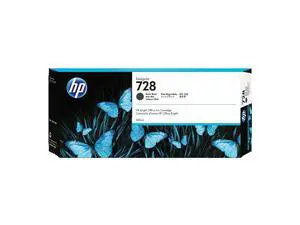 HP 728 300-ml Matte Black DesignJet Ink Cartridge, F9J68A HP 728 300-ml Matte Black DesignJet Ink Cartridge, F9J68A