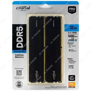 Crucial 32GB 2x16GB PC5-44800 Factory Sealed Desktop Memory RAM (CP2K16G56C46U5) Crucial 32GB 2x16GB PC5-44800 Factory Sealed Desktop Memory RAM (CP2K16G56C46U5)