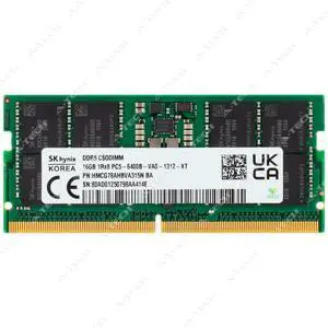 Hynix 16GB DDR5 6400MHz PC5-51200 1Rx8 CSODIMM Laptop Memory RAM HMCG78AHBVA315N Hynix 16GB DDR5 6400MHz PC5-51200 1Rx8 CSODIMM Laptop Memory RAM HMCG78AHBVA315N