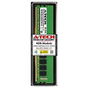 A-Tech 4GB PC4-19200 Desktop DDR4 2400 MHz Non ECC 288-Pin DIMM Memory RAM 1x 4G A-Tech 4GB PC4-19200 Desktop DDR4 2400 MHz Non ECC 288-Pin DIMM Memory RAM 1x 4G