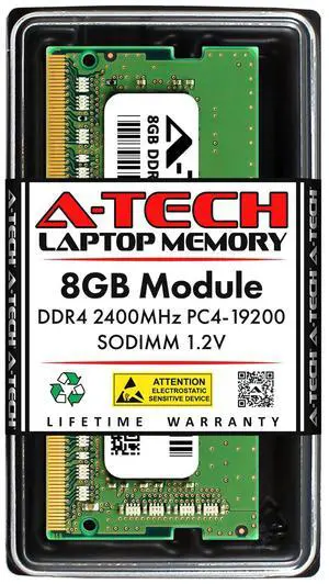 A-Tech 8GB DDR4 2400 PC4-19200 Laptop 260-Pin SODIMM Notebook Memory RAM 1x 8G A-Tech 8GB DDR4 2400 PC4-19200 Laptop 260-Pin SODIMM Notebook Memory RAM 1x 8G