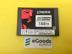 Kingston DC500R 7.68TB SATA 6Gb/s 2.5in Internal SSD SEDC500R/7680G Kingston DC500R 7.68TB SATA 6Gb/s 2.5in Internal SSD SEDC500R/7680G