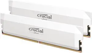 Crucial 64GB DDR5 Kit (2x32GB) 6000MHz CL40 CP2K32G60C40U5W Desktop RAM (White) Crucial 64GB DDR5 Kit (2x32GB) 6000MHz CL40 CP2K32G60C40U5W Desktop RAM (White)