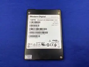 WUS4BB076D7P3E3 WESTERN DIGITAL 7.68TB ULTRASTAR DC SN640 NVMe PCIe SSD WUS4BB076D7P3E3 WESTERN DIGITAL 7.68TB ULTRASTAR DC SN640 NVMe PCIe SSD