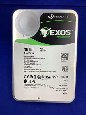 ST18000NM000J Seagate Exos X18 18TB 7.2K RPM SATA 6Gb/s 3.5" 512e/4Kn HDD ST18000NM000J Seagate Exos X18 18TB 7.2K RPM SATA 6Gb/s 3.5" 512e/4Kn HDD