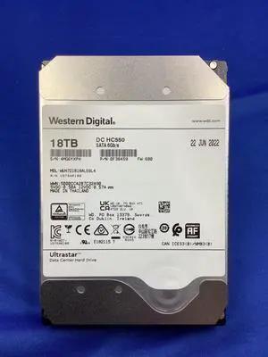WUH721818ALE6L4 WD Ultrastar DC HC550 18TB 7.2K SATA 6Gb/s 512MB 3.5" HDD WUH721818ALE6L4 WD Ultrastar DC HC550 18TB 7.2K SATA 6Gb/s 512MB 3.5" HDD