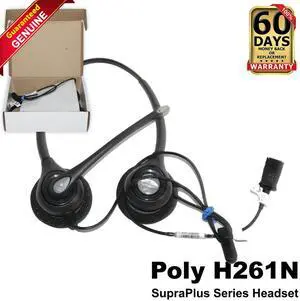 Poly SupraPlus H261N Stereo Binaural Wired Headset QD Noise Cancel Mic 7S444AA Poly SupraPlus H261N Stereo Binaural Wired Headset QD Noise Cancel Mic 7S444AA