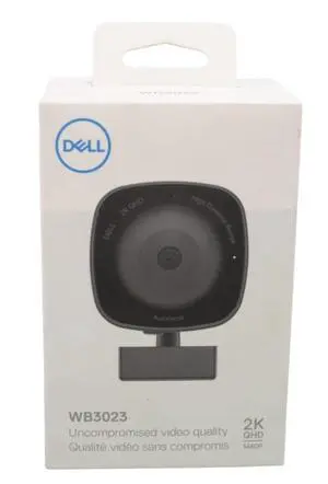 Dell WB3023 2K QHD 2560x1440 Autofocus Noise Reduction Mic USB Webcam JP1P2 Dell WB3023 2K QHD 2560x1440 Autofocus Noise Reduction Mic USB Webcam JP1P2