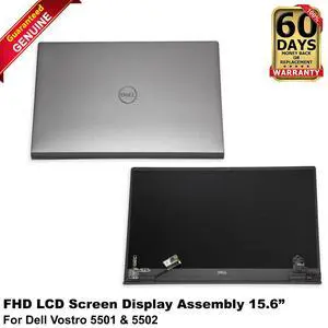 Dell Vostro 5501 5502 15.6" FHD LCD Screen Complete Display Assembly 8D7R1 Dell Vostro 5501 5502 15.6" FHD LCD Screen Complete Display Assembly 8D7R1